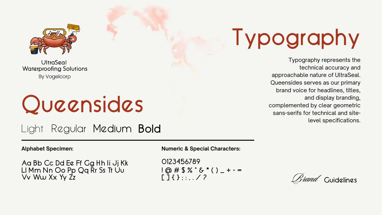 Typography page showing Queensides in four weights