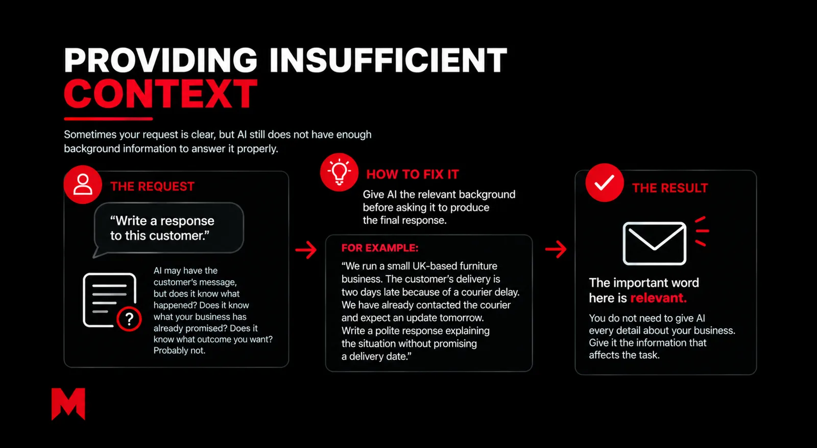 Providing Insufficient Context